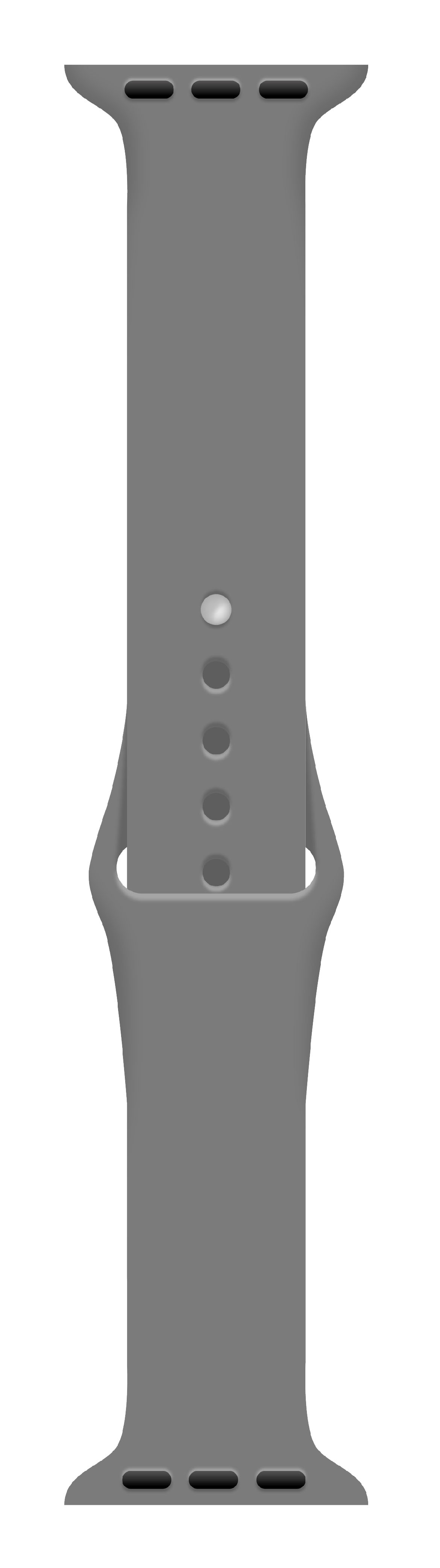 Ремешок для смарт-часов Intaleo Silicone for Apple Watch 42/44 mm Gray (1283126494352) - Фото 1