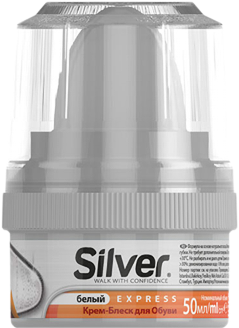 Блиск для взуття Silver 50 мл білий (8690757000051) - Фото 1