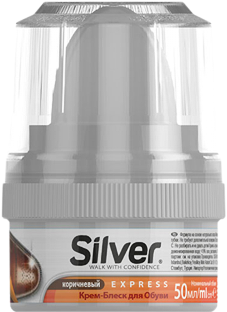 Блиск для взуття Silver 50 мл коричневий (8690757001089) - Фото 1