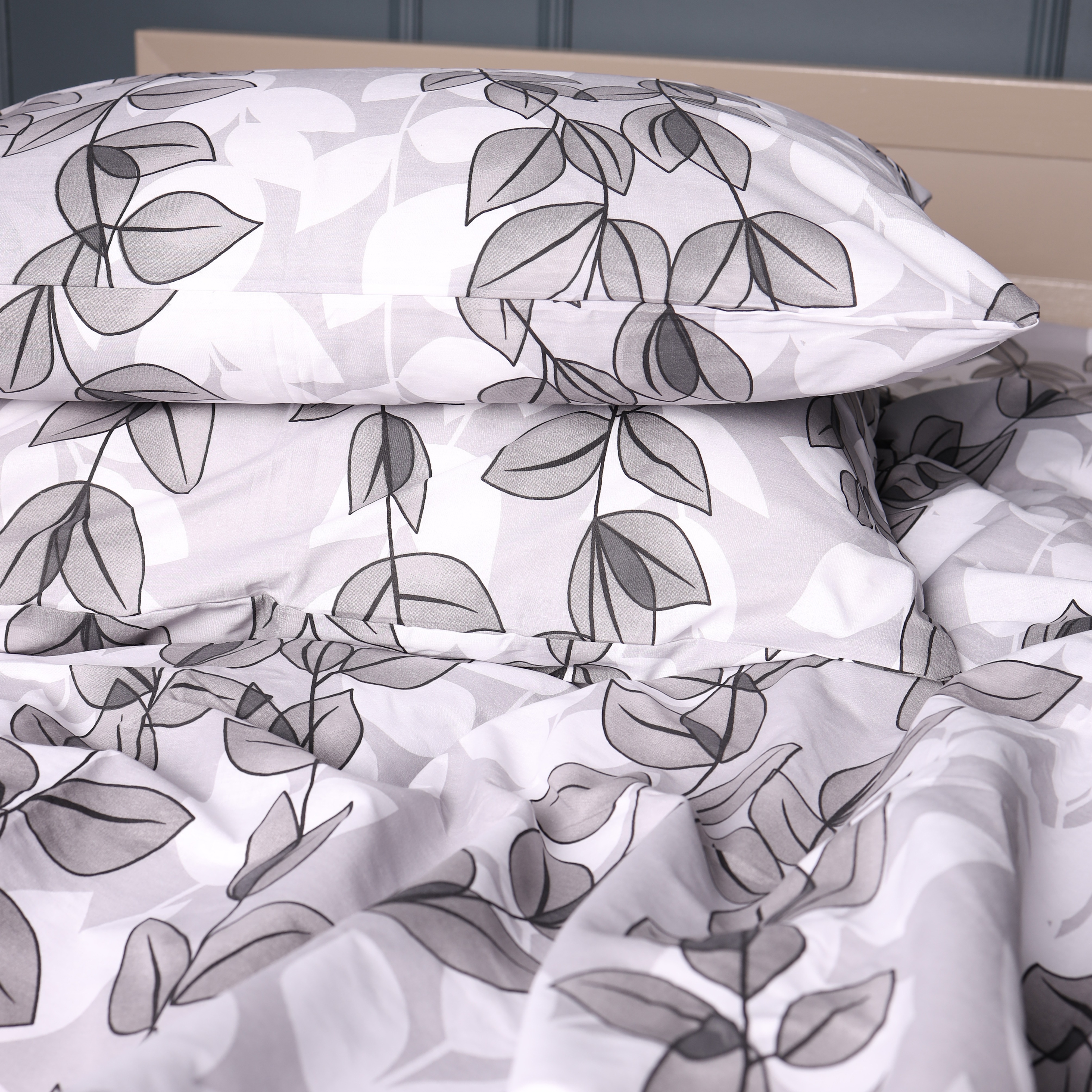 Наволочка MirSon Ranforce Elite 17-0695 Silver Foliage 70х70 см (2200010452808) - Фото 1