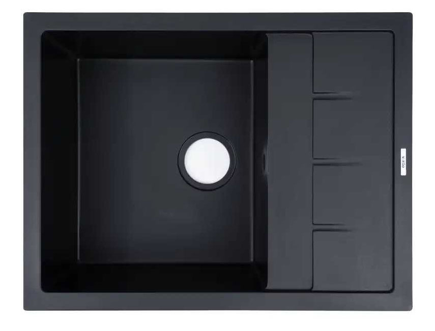 Мойка кухонная Ventolux SILVIA (BLACK QUARTZ) 650x500x200 - Фото 1