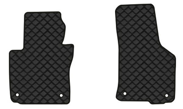 Коврики из экокожи в салон авто передние EVAtech для Octavia A5 (AT, 8 clips) Skoda 2004-2013 2 поколение Combi EU (SK12151AG2AV4BBB) - Фото 1