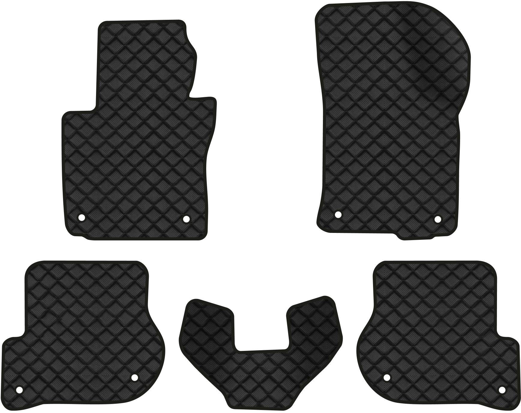 Коврики из экокожи в салон авто EVAtech ECO для Octavia A5 (AT, 8 clips) Skoda 2004-2013 2 поколение Liftback EU SK12152CB5AV8BBB - Фото 1