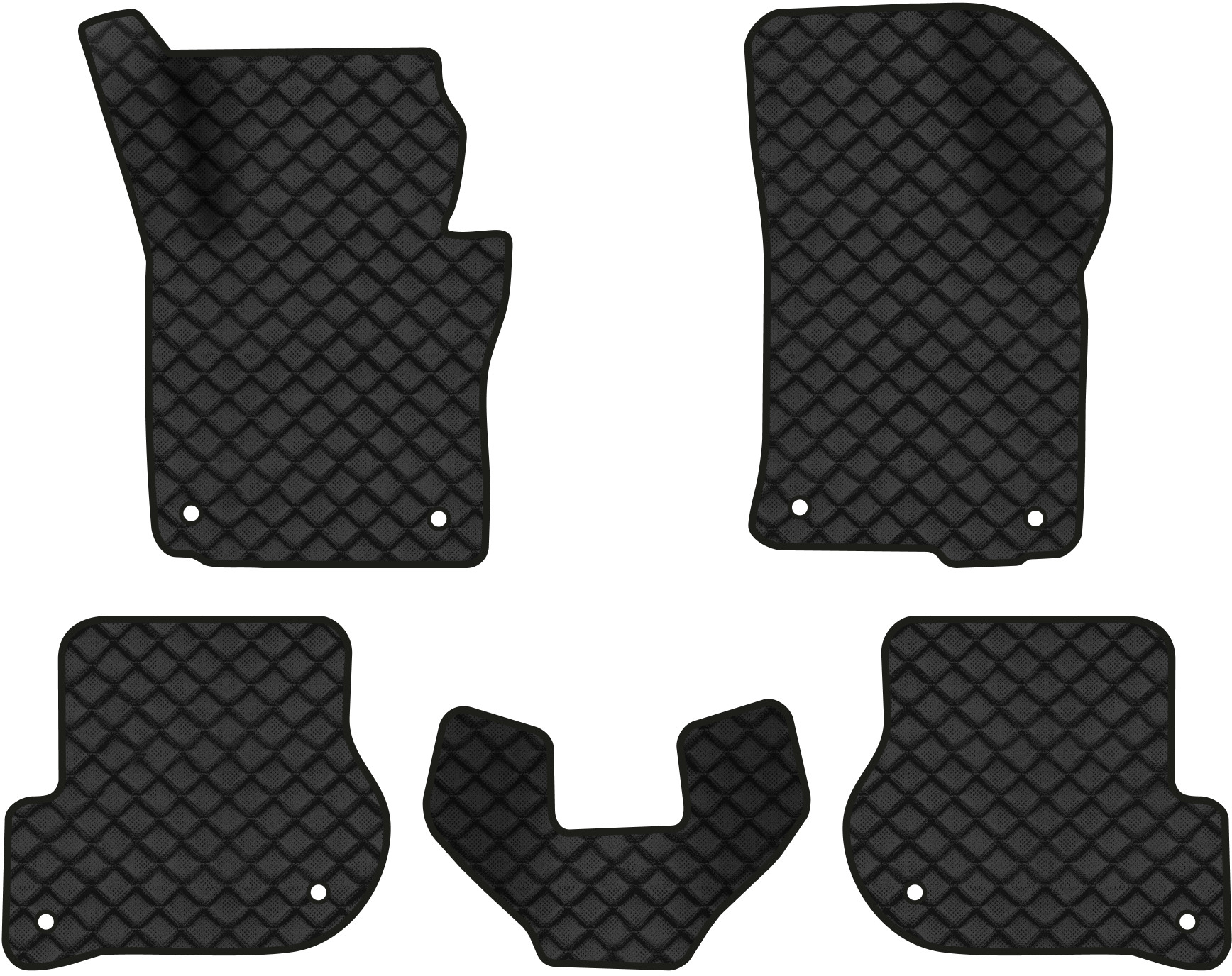 Коврики из экокожи в салон авто EVAtech ECO для Octavia A5 (AT, 8 clips) Skoda 2004-2013 2 поколение Liftback EU SK12152CD5AV8BBB - Фото 1