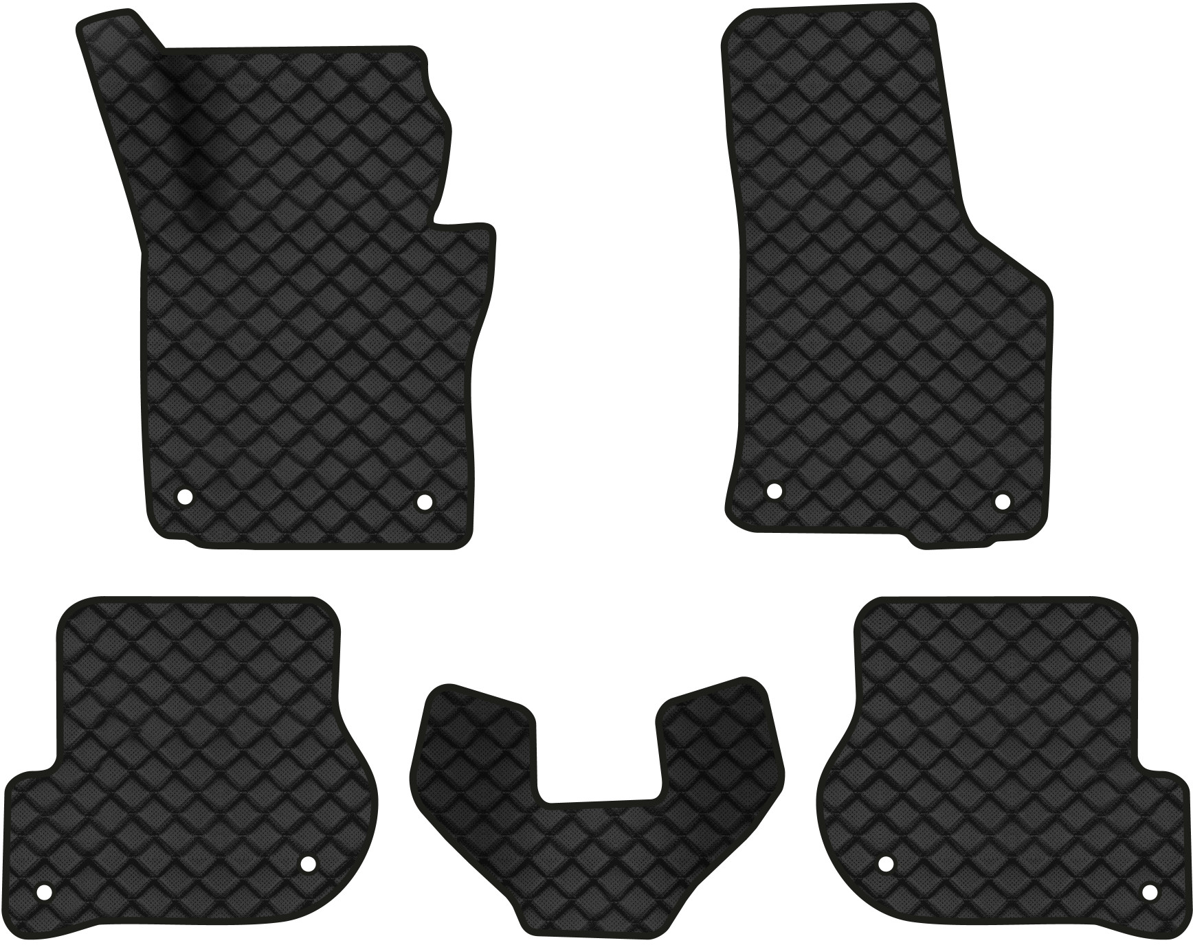 Коврики из экокожи в салон авто EVAtech ECO для Octavia A5 (AT, 8 clips) Skoda 2004-2013 2 поколение Liftback EU SK12152CE5AV8BBB - Фото 1