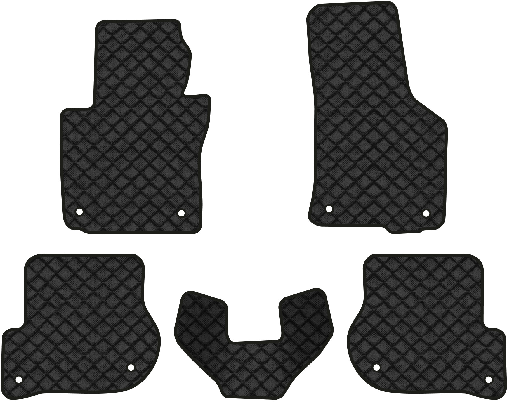 Коврики из экокожи в салон авто EVAtech ECO для Octavia A5 (AT, 8 clips) Skoda 2004-2013 2 поколение Liftback EU SK12152CG5AV8BBB - Фото 1