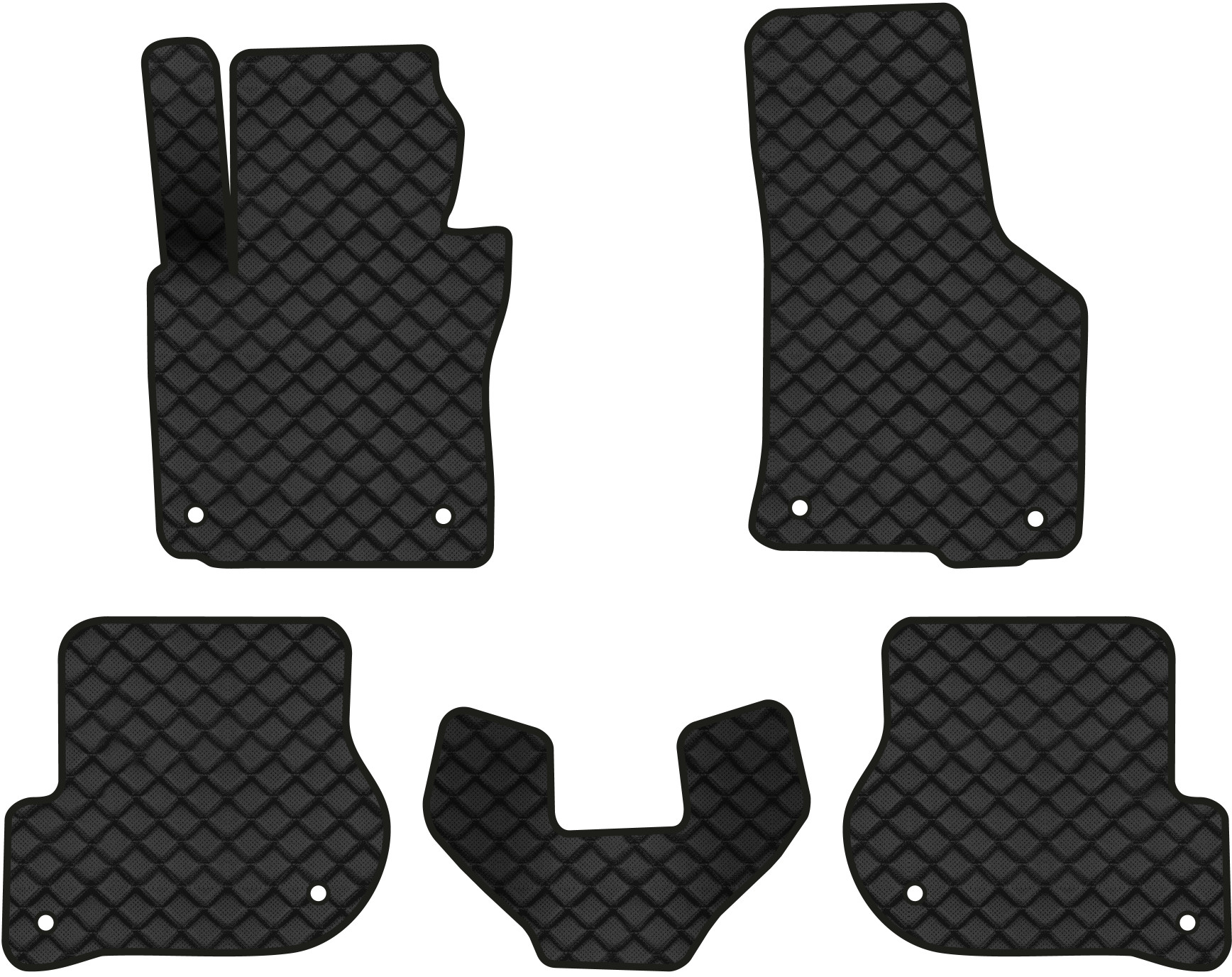 Коврики из экокожи в салон авто EVAtech ECO для Octavia A5 (AT, 8 clips) Skoda 2004-2013 2 поколение Liftback EU SK12152CV5AV8BBB - Фото 1