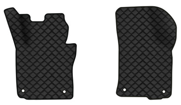 Коврики из экокожи в салон авто передние EVAtech для Octavia A5 (MT, 4 clips) Skoda 2004-2013 2 поколение Liftback EU (SK12154AD2AV4BBB) - Фото 1