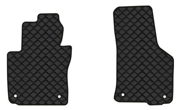 Коврики из экокожи в салон авто передние EVAtech для Octavia A5 (MT, 4 clips) Skoda 2004-2013 2 поколение Liftback EU (SK12154AG2AV4BBB) - Фото 1