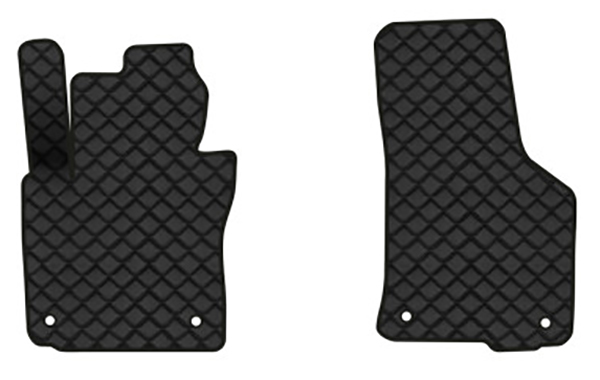 Коврики из экокожи в салон авто передние EVAtech для Octavia A5 (MT, 4 clips) Skoda 2004-2013 2 поколение Liftback EU (SK12154AV2AV4BBB) - Фото 1