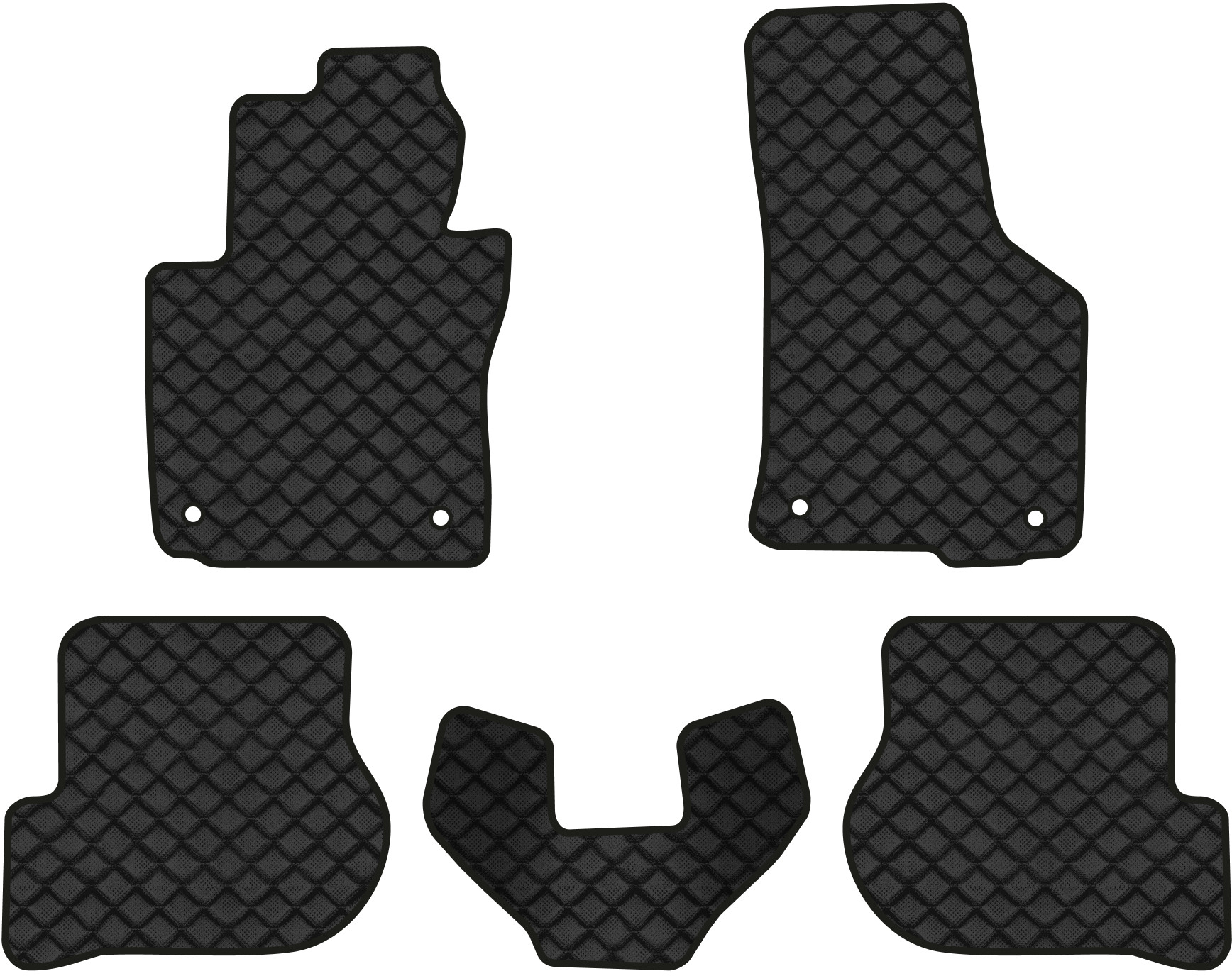 Коврики из экокожи в салон авто EVAtech ECO для Octavia A5 (MT, 4 clips) Skoda 2004-2013 2 поколение Liftback EU SK12154CG5AV4BBB - Фото 1