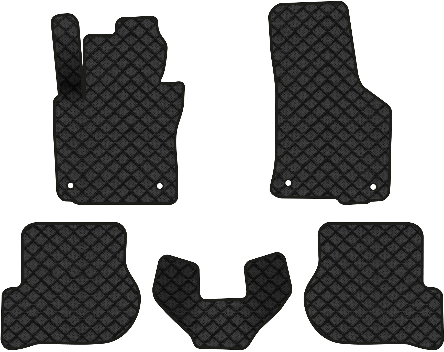 Коврики из экокожи в салон авто EVAtech ECO для Octavia A5 (MT, 4 clips) Skoda 2004-2013 2 поколение Liftback EU SK12154CV5AV4BBB - Фото 1