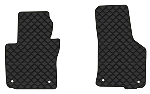 Килимки з екошкіри в салон авто передні EVAtech для Octavia A5 (AT, 4 clips) Skoda 2004-2013 2 покоління Combi EU (SK12155AG2AV4BBB) - Фото 1