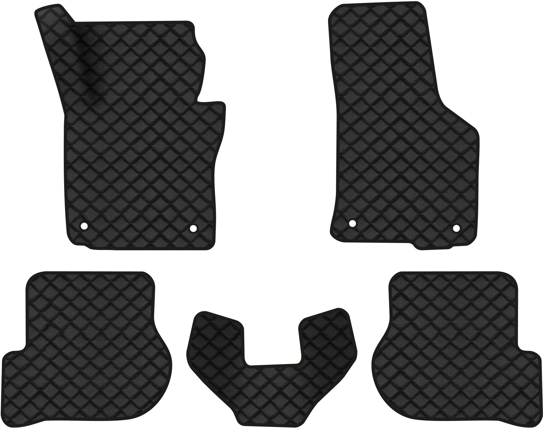 Коврики из экокожи в салон авто EVAtech ECO для Octavia A5 (AT, 4 clips) Skoda 2004-2013 2 поколение Combi EU SK12155CE5AV4BBB - Фото 1
