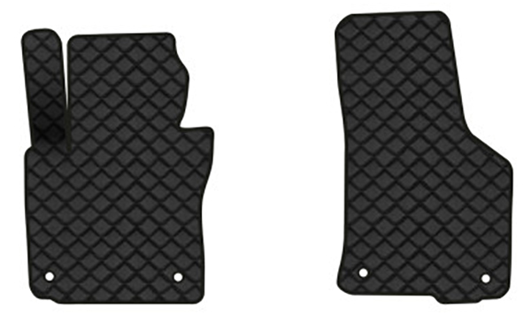 Коврики из экокожи в салон авто передние EVAtech для Octavia A5 (AT, 4 clips) Skoda 2004-2013 2 поколение Liftback EU (SK12157AV2AV4BBB) - Фото 1