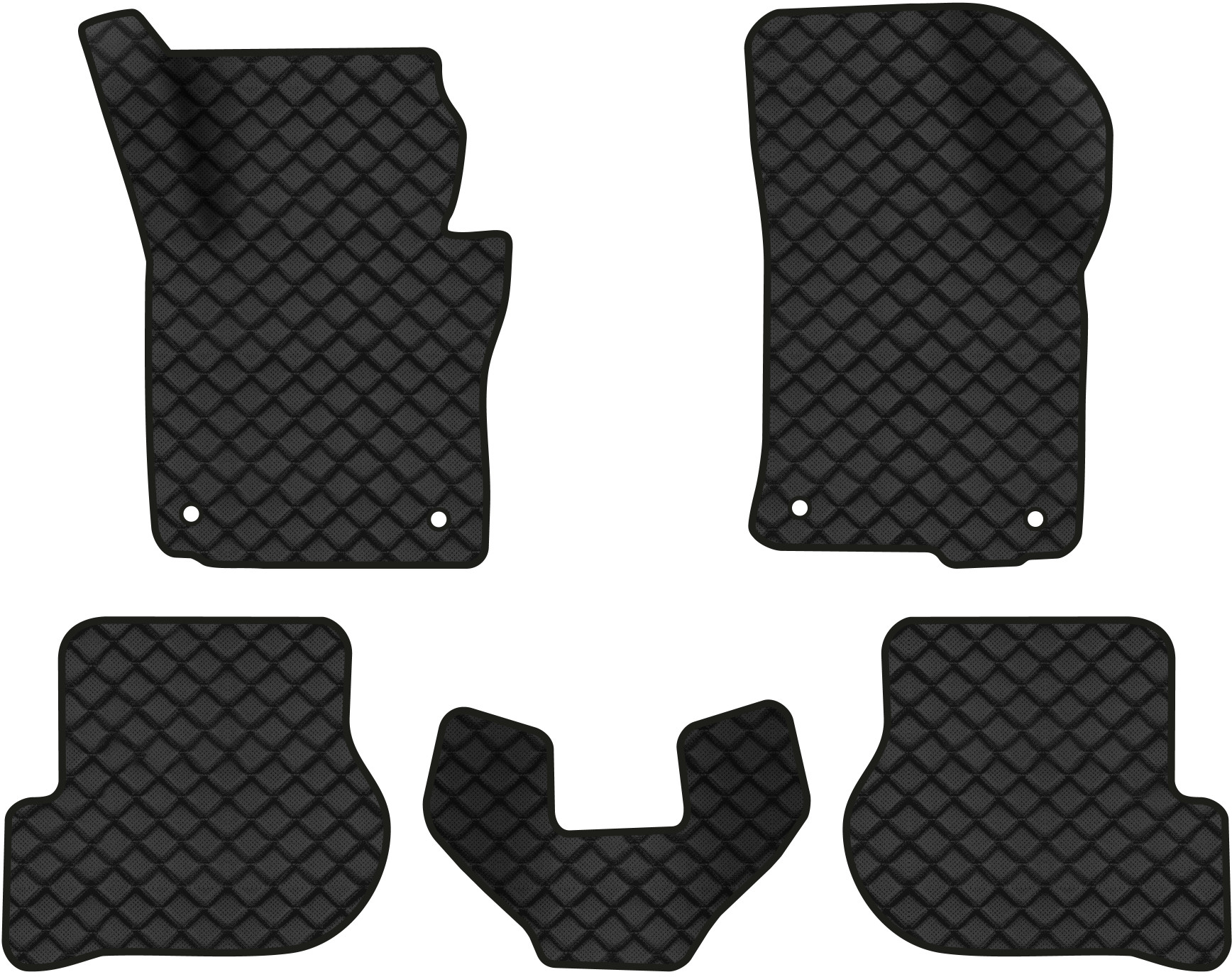 Коврики из экокожи в салон авто EVAtech ECO для Octavia A5 (AT, 4 clips) Skoda 2004-2013 2 поколение Liftback EU SK12157CD5AV4BBB - Фото 1