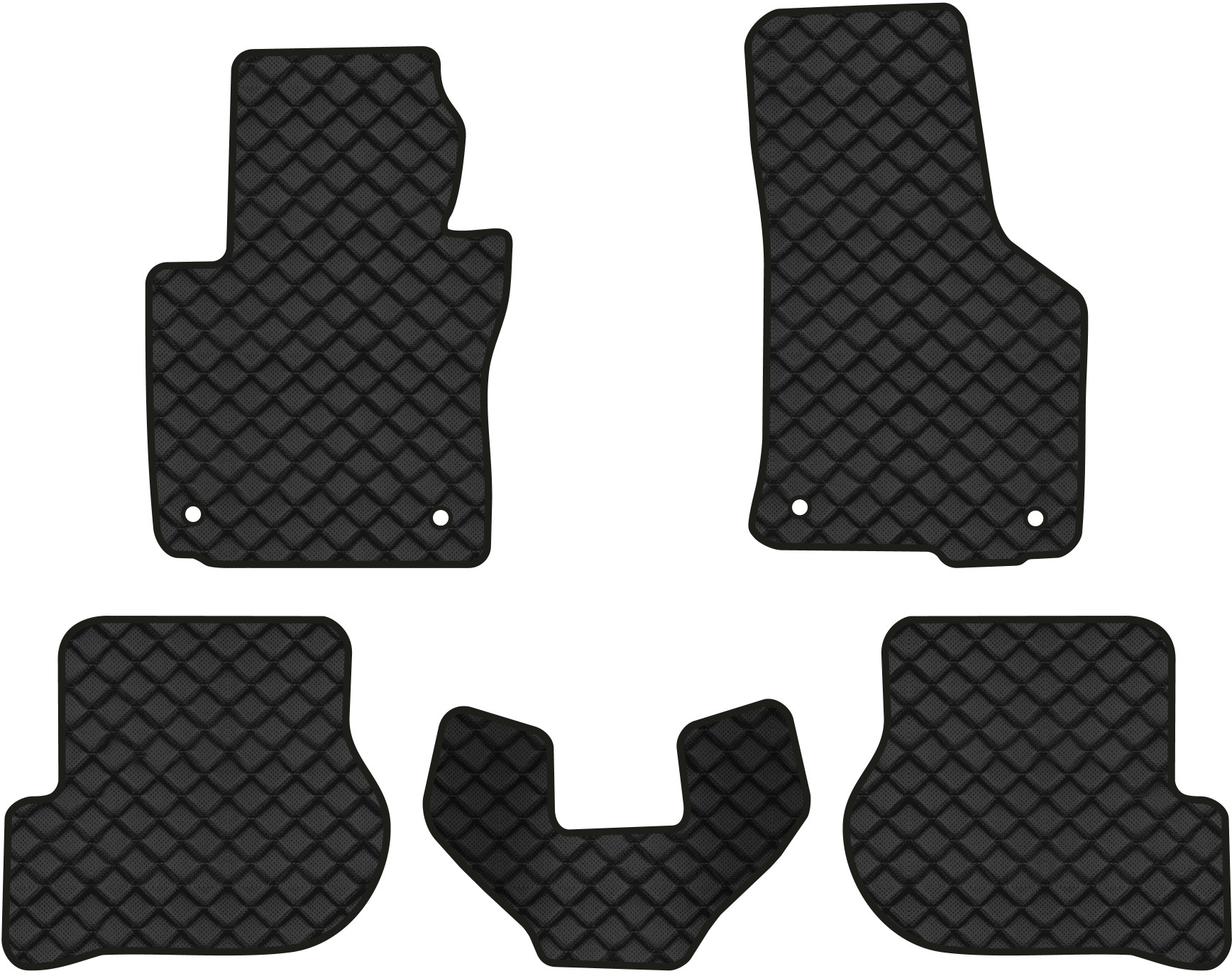 Коврики из экокожи в салон авто EVAtech ECO для Octavia A5 (AT, 4 clips) Skoda 2004-2013 2 поколение Liftback EU SK12157CG5AV4BBB - Фото 1