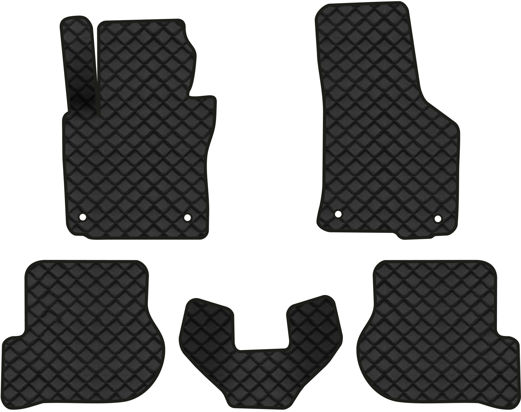 Коврики из экокожи в салон авто EVAtech ECO для Octavia A5 (AT, 4 clips) Skoda 2004-2013 2 поколение Liftback EU SK12157CV5AV4BBB - Фото 1