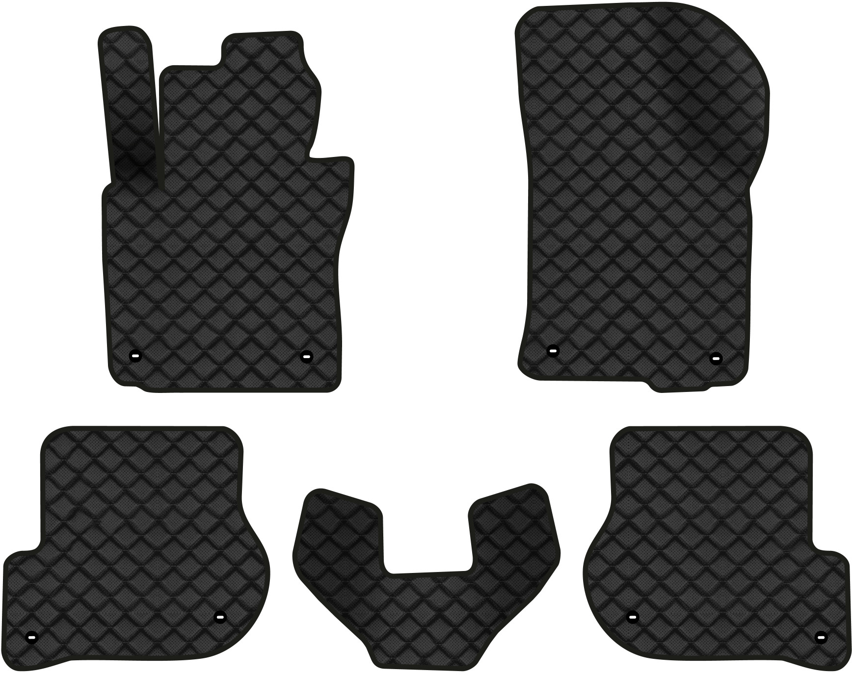 Коврики из экокожи в салон авто EVAtech ECO для Octavia A5 (MT, 8 clips) Skoda 2004-2013 2 поколение Combi EU SK12158C5TL8BBB - Фото 1