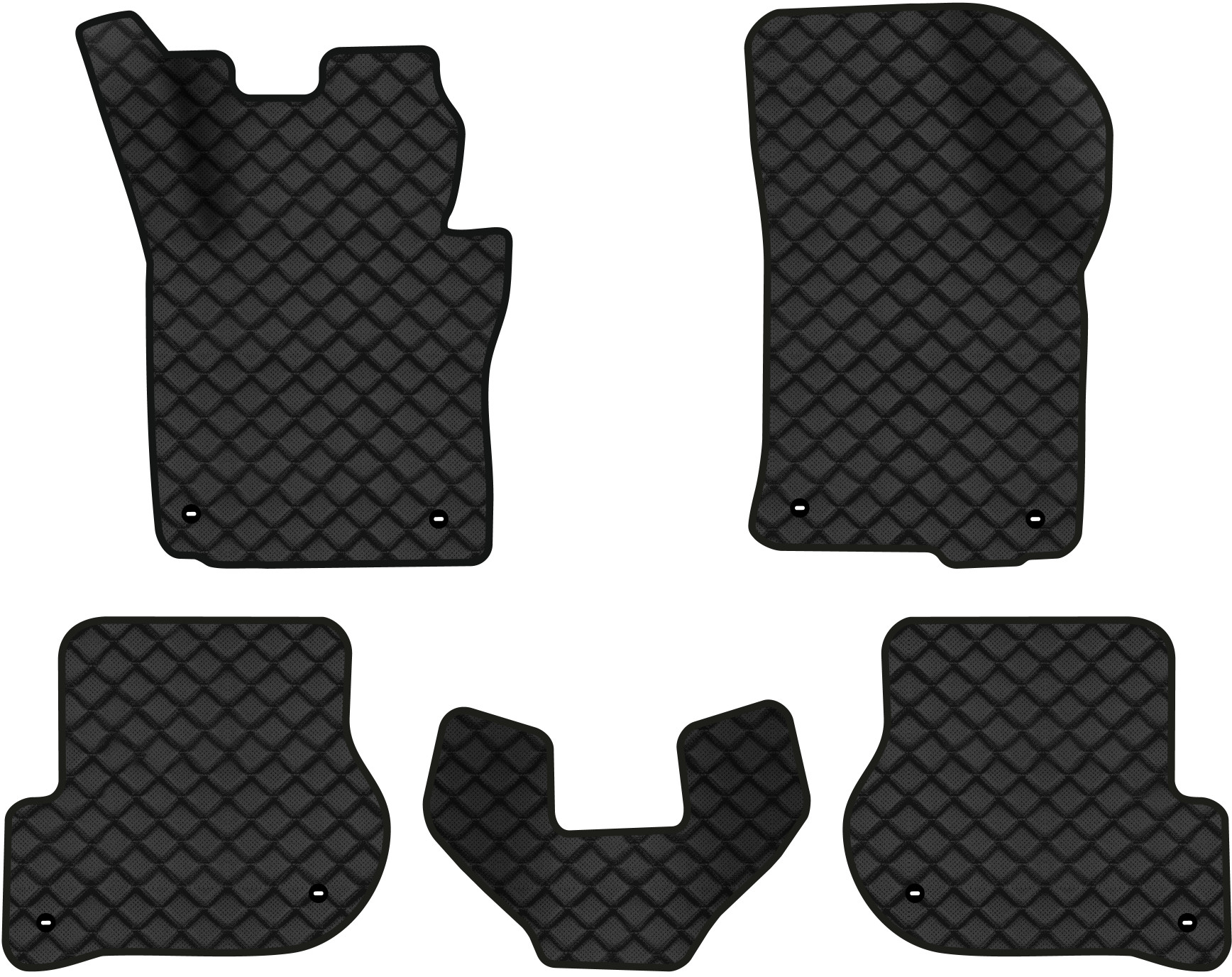 Коврики из экокожи в салон авто EVAtech ECO для Octavia A5 (MT, 8 clips) Skoda 2004-2013 2 поколение Combi EU SK12158CD5TL8BBB - Фото 1