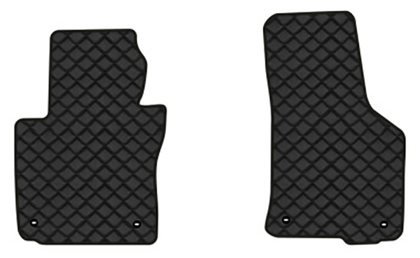 Коврики из экокожи в салон авто передние EVAtech для Octavia A5 (AT, 8 clips) Skoda 2004-2013 2 поколение Combi EU (SK12160AG2TL4BBB) - Фото 1