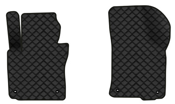 Килимки з екошкіри в салон авто передні EVAtech для Octavia A5 (AT, 8 clips) Skoda 2004-2013 2 покоління Liftback EU (SK12161A2TL4BBB) - Фото 1