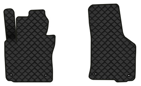 Коврики из экокожи в салон авто передние EVAtech для Octavia A5 (MT, 4 clips) Skoda 2004-2013 2 поколение Combi EU (SK12162AV2TL4BBB) - Фото 1