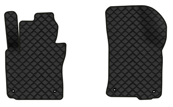 Коврики из экокожи в салон авто передние EVAtech для Octavia A5 (MT, 4 clips) Skoda 2004-2013 2 поколение Liftback EU (SK12163A2TL4BBB) - Фото 1