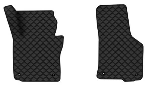 Коврики из экокожи в салон авто передние EVAtech для Octavia A5 (AT, 4 clips) Skoda 2004-2013 2 поколение Combi EU (SK12164AE2TL4BBB) - Фото 1