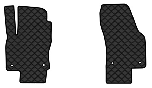 Килимки з екошкіри в салон авто передні EVAtech для Kodiaq (5 seats) Skoda 2016-2021 1 покоління SUV EU (SK32942AK2AV4BBLB) - Фото 1