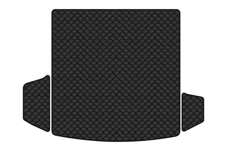 Килимок з екошкіри в багажник авто EVAtech для Kodiaq (5 seats) Skoda 2016-2021 1 покоління SUV EU (SK32942BE3BBLB) - Фото 1