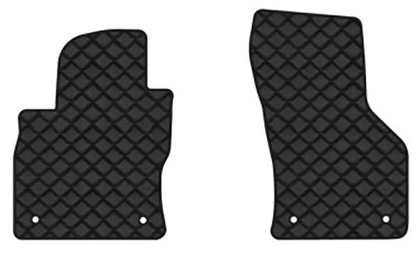 Коврики из экокожи в салон авто передние EVAtech для Octavia A7 AT Skoda 2013-2020 3 поколение Liftback EU (SK3639AS2AV4BBB) - Фото 1