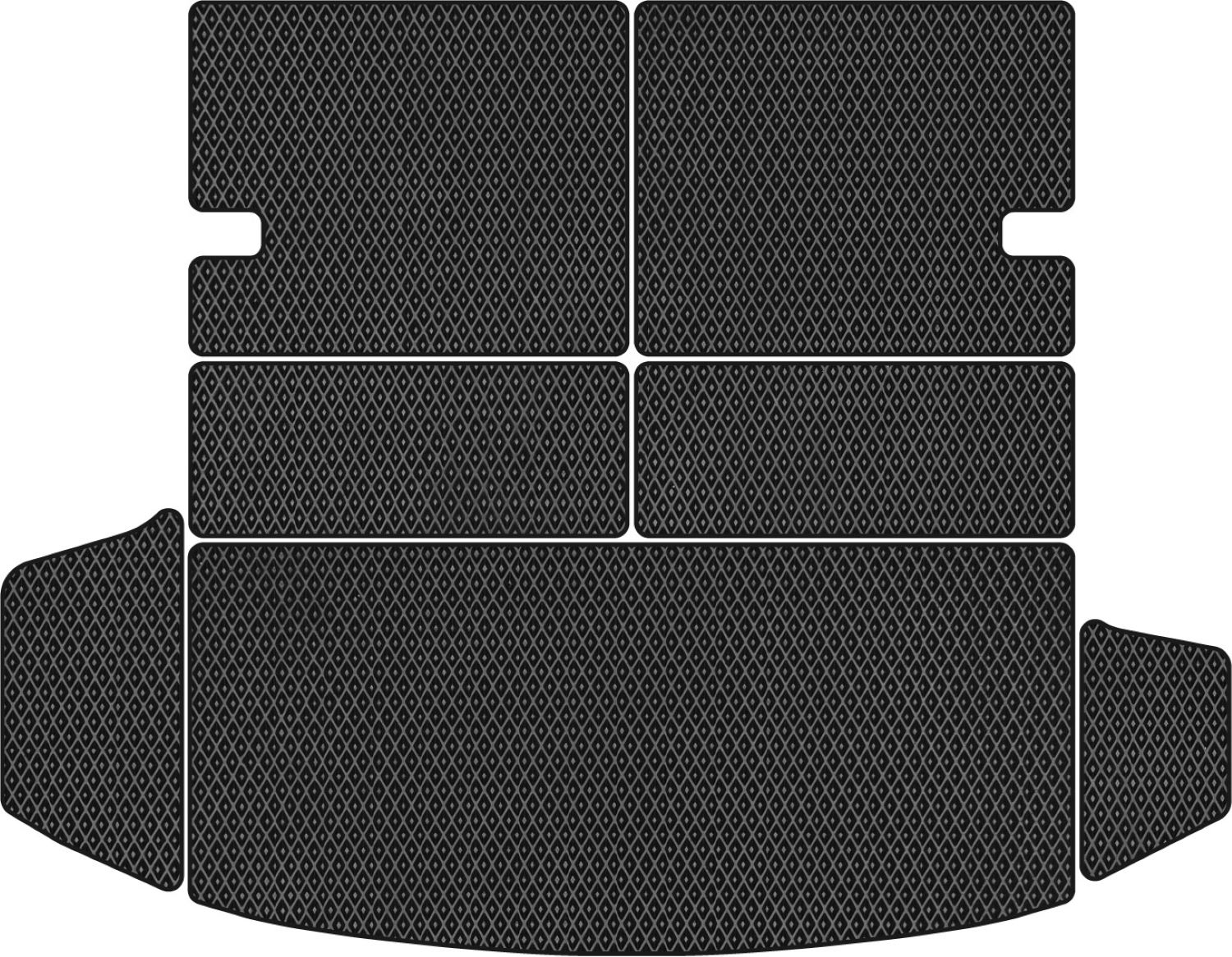 EVA килимок в багажник авто EVAtech для Kodiaq Restyling 7 seats Skoda 2021-2024 1 покоління SUV EU (SK42079BE7RBB) - Фото 1