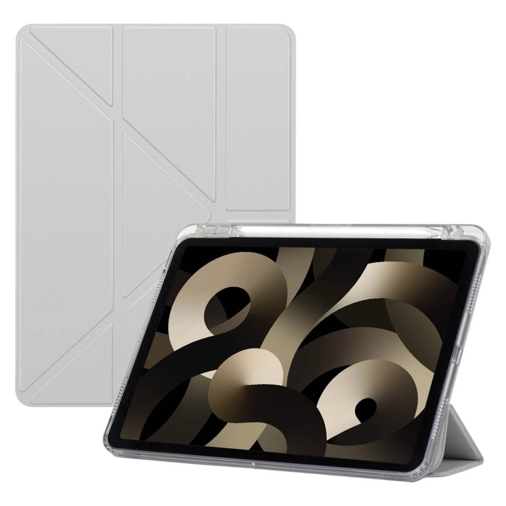 Чехол для планшета BeCover Ultra Slim Origami Transparent с креплением Apple Pencil for Apple iPad Air (4/5) 2020/2022 10.9'' Gray (711103) - Фото 1