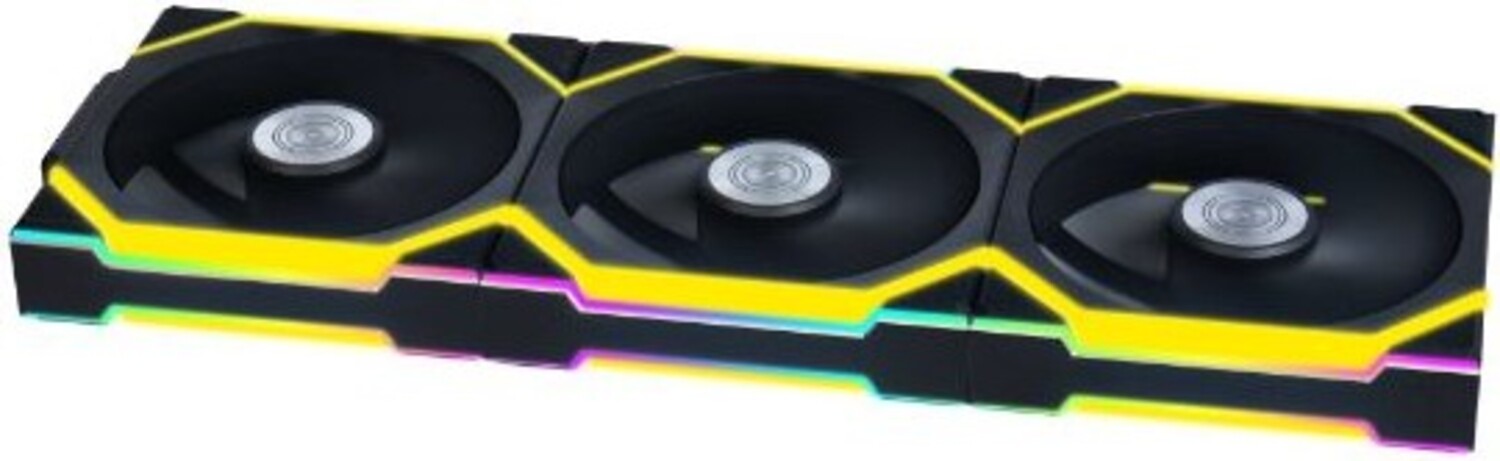 Корпусный вентилятор Lian Li Uni Fan SL WIRELESS 120-3 REVERSE BLADE Black (G99.12RSL1W3B.00) - Фото 1