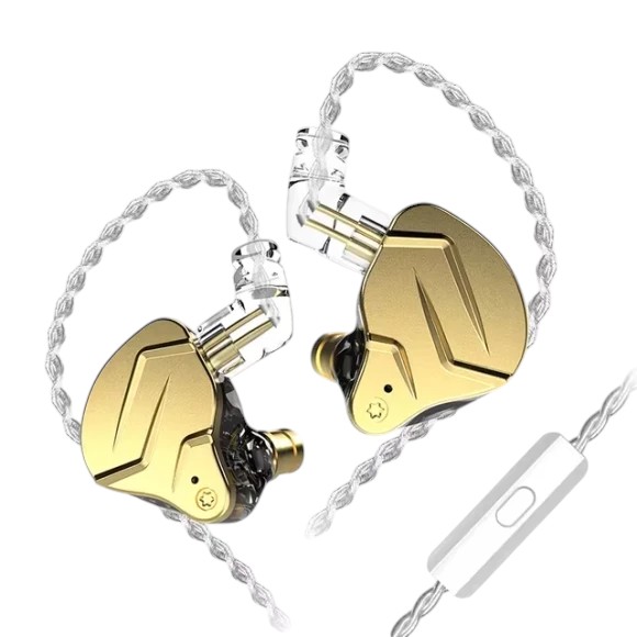 Наушники вкладыши проводные Knowledge Zenith ZSN PRO X Mic Gold - Фото 1