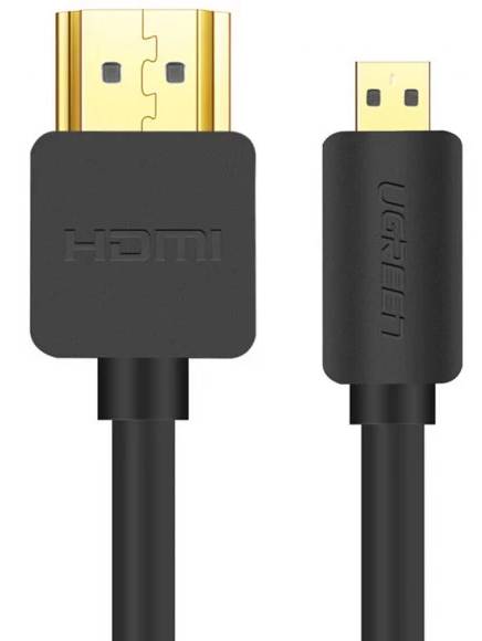 Кабель HDMI UGREEN HD127 microHDMI to HDMI, 1.5 m, v2.0 UltraHD 4K-3D ...