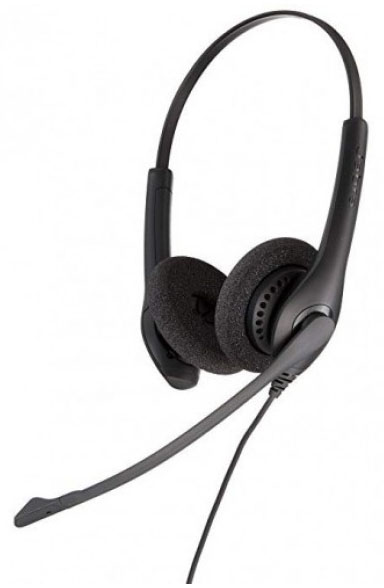 Гарнітура дротова Jabra Biz 1500 Duo QD Black (1519-0154) - Фото 1
