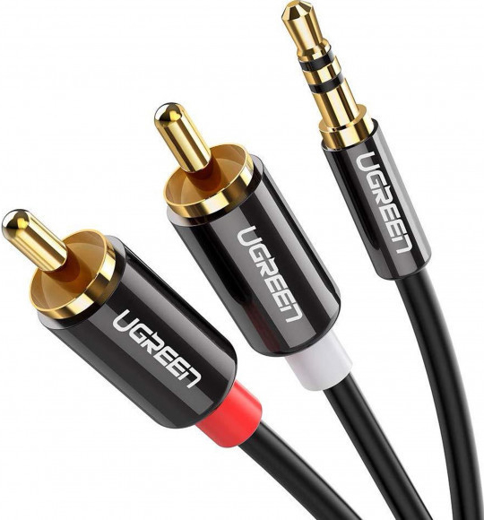 Кабель 3.5 мм - RCA UGREEN AV116 3.5 mm to 2RCA 1.5 m Black (10583) - Фото 1