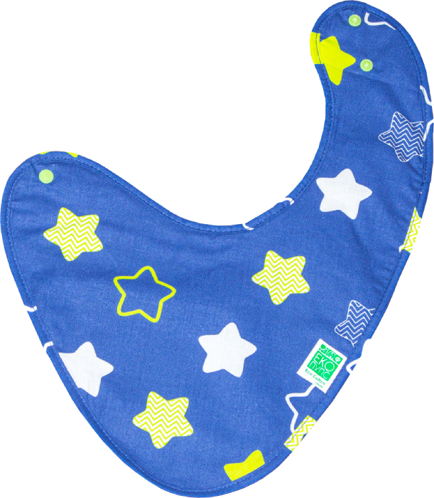 Слюнявчик ЕКО ПУПС Eco Cotton 21x30 Звездочки Космо (BEC-018) - Фото 1