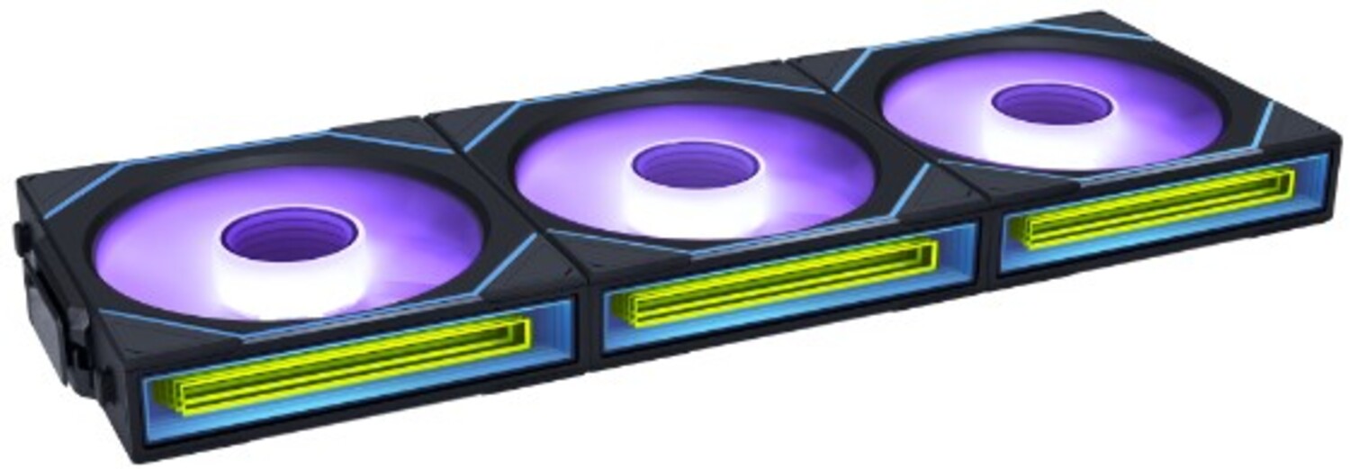 Корпусный вентилятор Lian Li Uni Fan SL-INF WIRELESS 120-3 REVERSE BLADE Black (G99.12RSLIN1W3B.00) - Фото 1