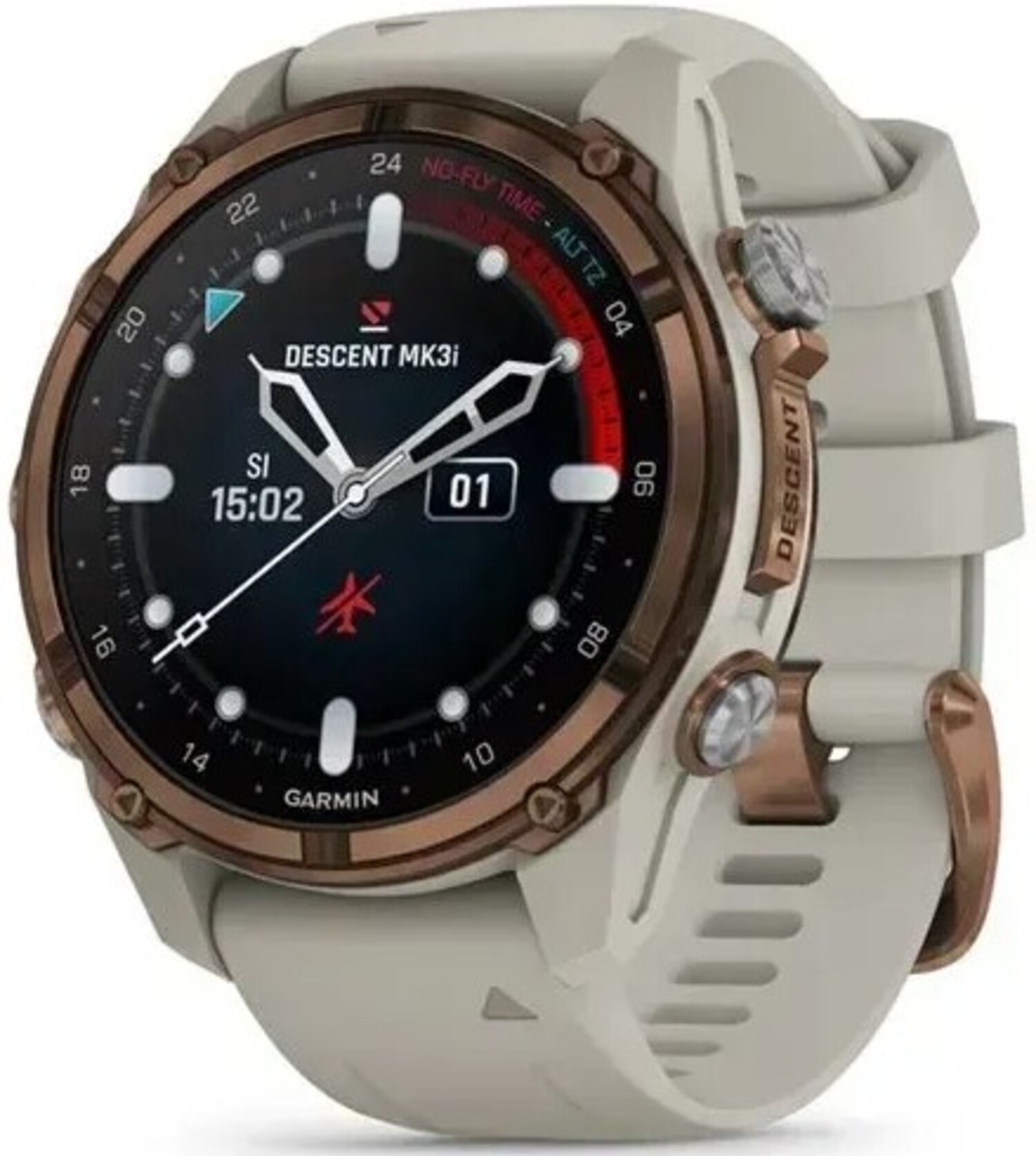 Смарт-годинник Garmin Descent Mk3i 43mm Bronze Titanium (010-02753-14) - Фото 1