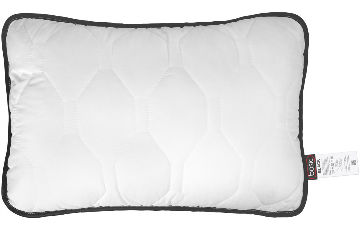 Подушка стандартная Sonex Basic Black стеганая антиаллергенная 50x70 см (SO102530) - Фото 1