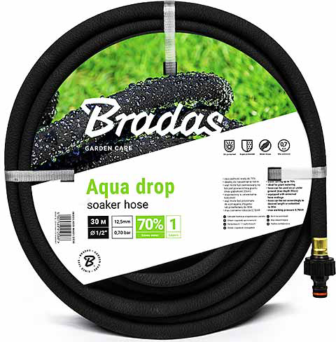 Шланг поливочный BRADAS AQUA-DROP 1/2" 7.5 м (WAD1/2075) - Фото 1