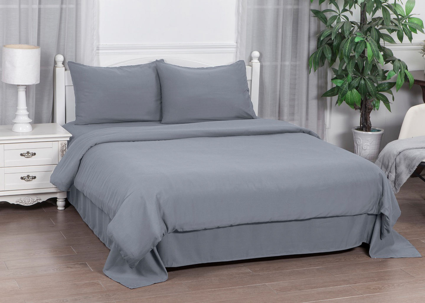 Комплект постільної білизни SOHO 180х220 см Maison Grey (PATTERN 2-D) - Фото 1