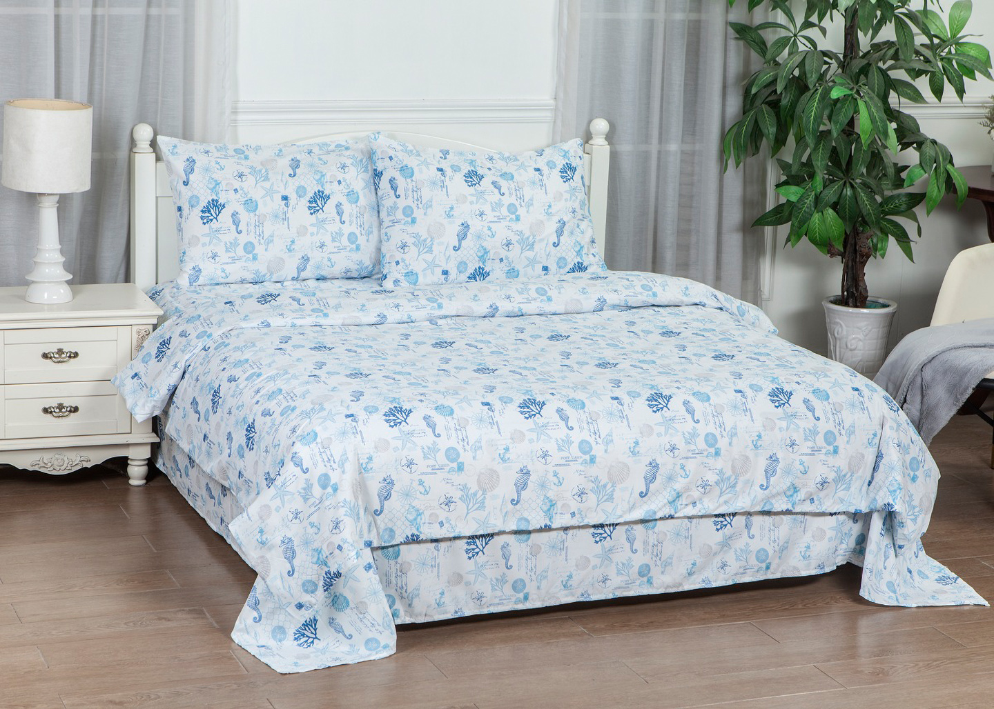 Комплект постільної білизни SOHO 180х220 см Sea (PATTERN 12-D) - Фото 1