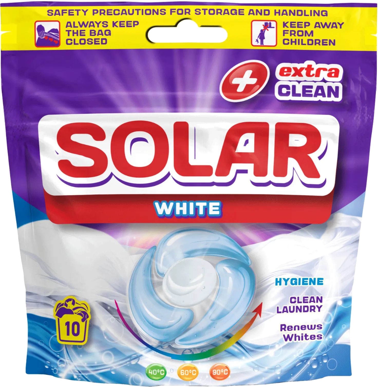 Капсулы для стирки Solar White 10 шт. (4820269930445) - Фото 1