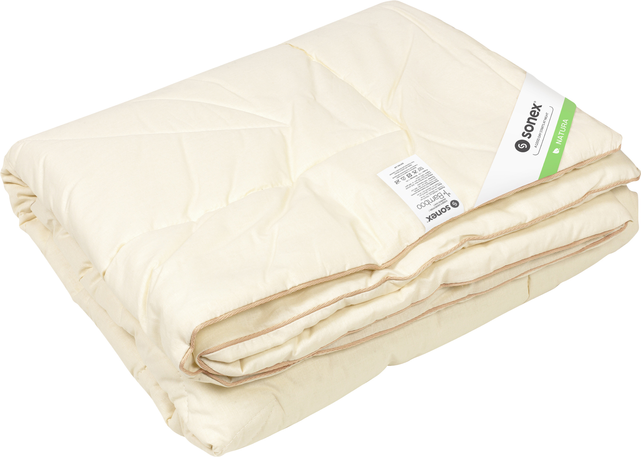 Одеяло летнее полуторное Sonex 140x205 бамбуковое волокно Bamboo 200 г/м2 (SO102158) - Фото 1