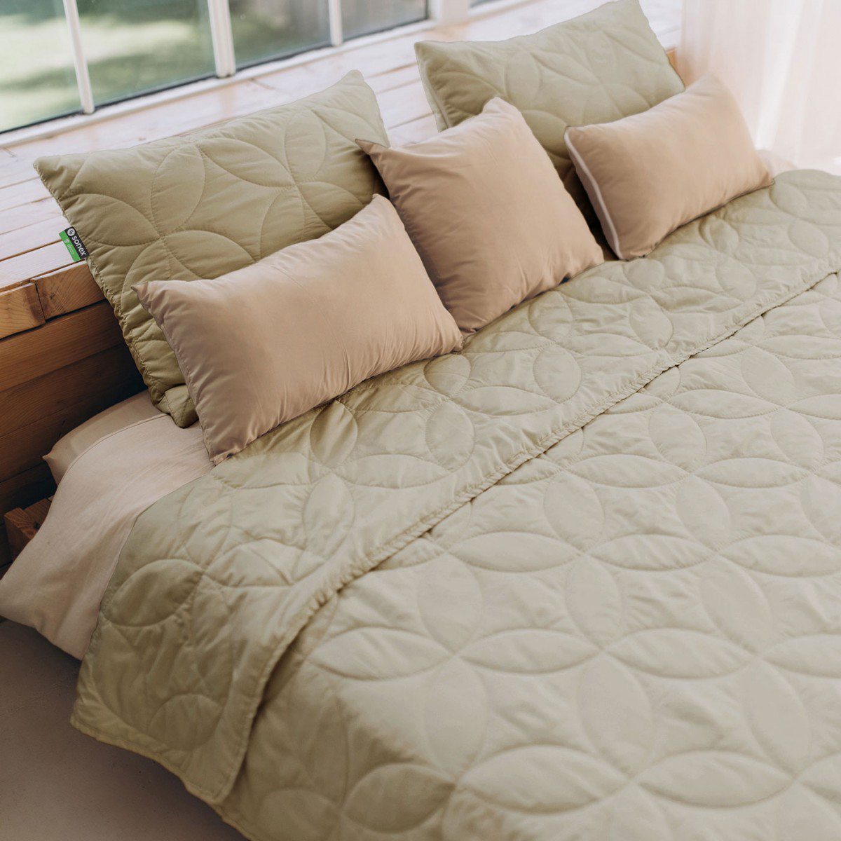 Купити Набір покривало + наволочки євро Sonex Hawaii двостороннє 220х240 + 50х70 см 2 шт. Коричневе (SO102525) - Фото 1 Набір покривало + наволочки євро Sonex Hawaii двостороннє 220х240 + 50х70 см 2 шт. Коричневе (SO102525) - Фото 1