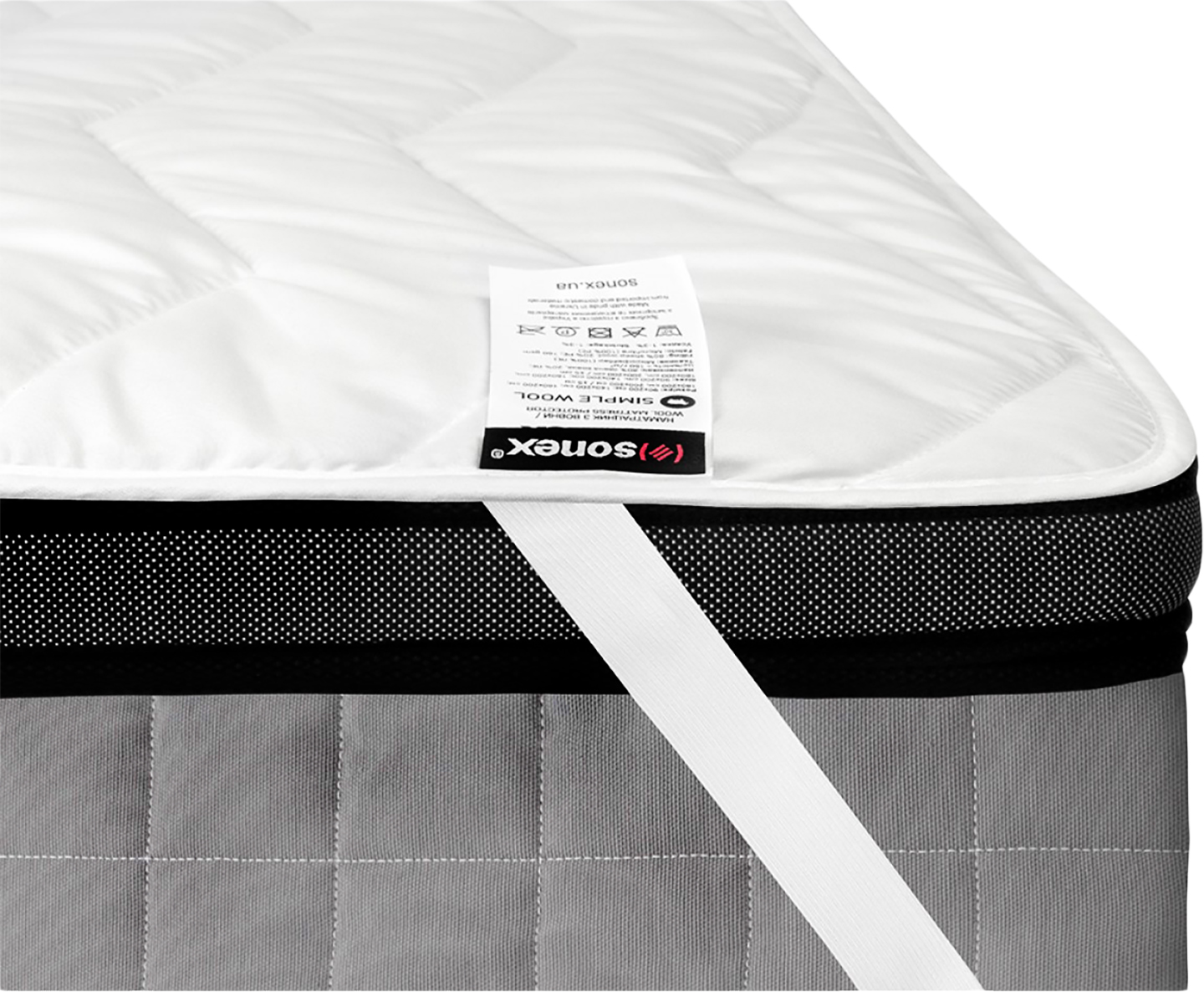 Наматрасник Sonex SimpleWool из шерсти 90x200 см (SO102381) - Фото 1